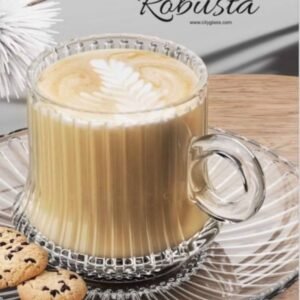 مج قهوه روبوستا بالطبق