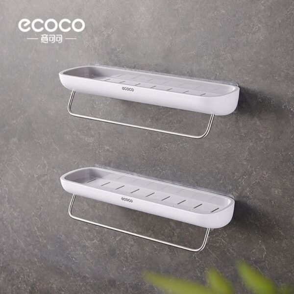 رف تخزين مثبت على الحائط +حامل فوطه ecoco - Image 4