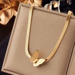 سلسله فراشة عريضه ستانلس بيور تحفه
